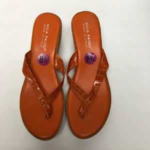Mila Paoli Orange Sandals